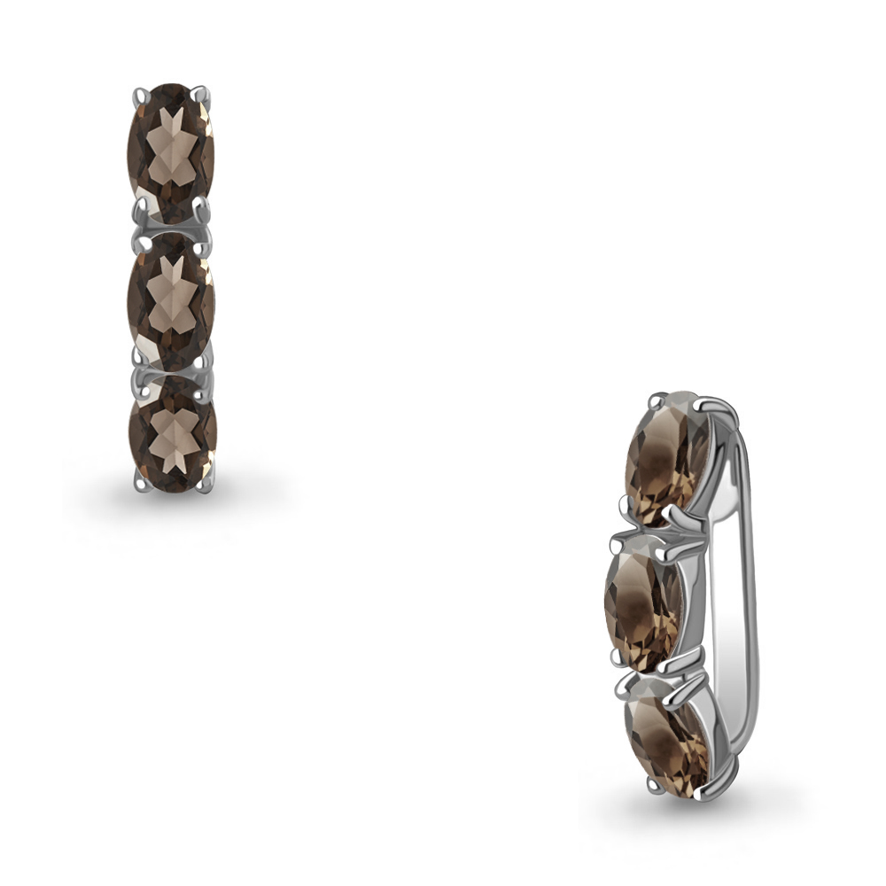 2540101 Подвеска из Серебра с кварцами дымчатыми