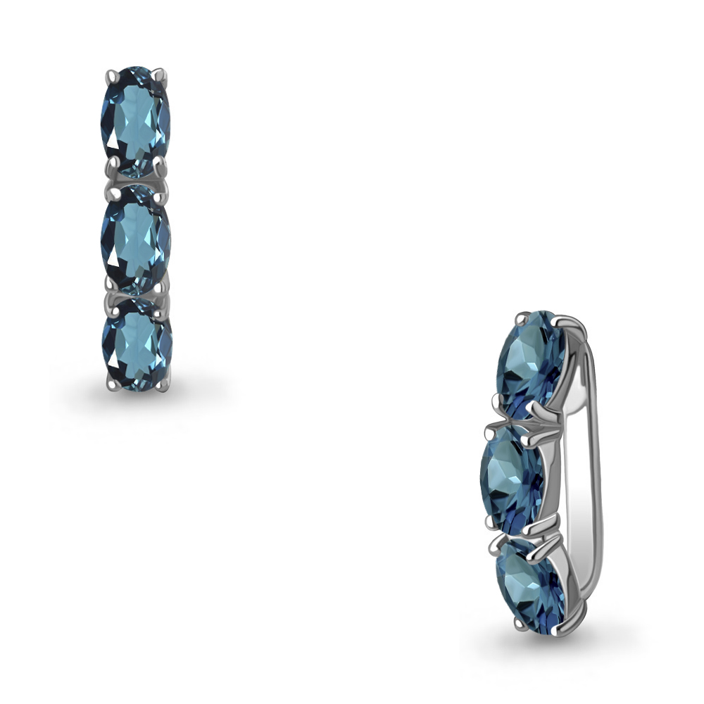 2540108 Подвеска из Серебра с топазами лондон блю