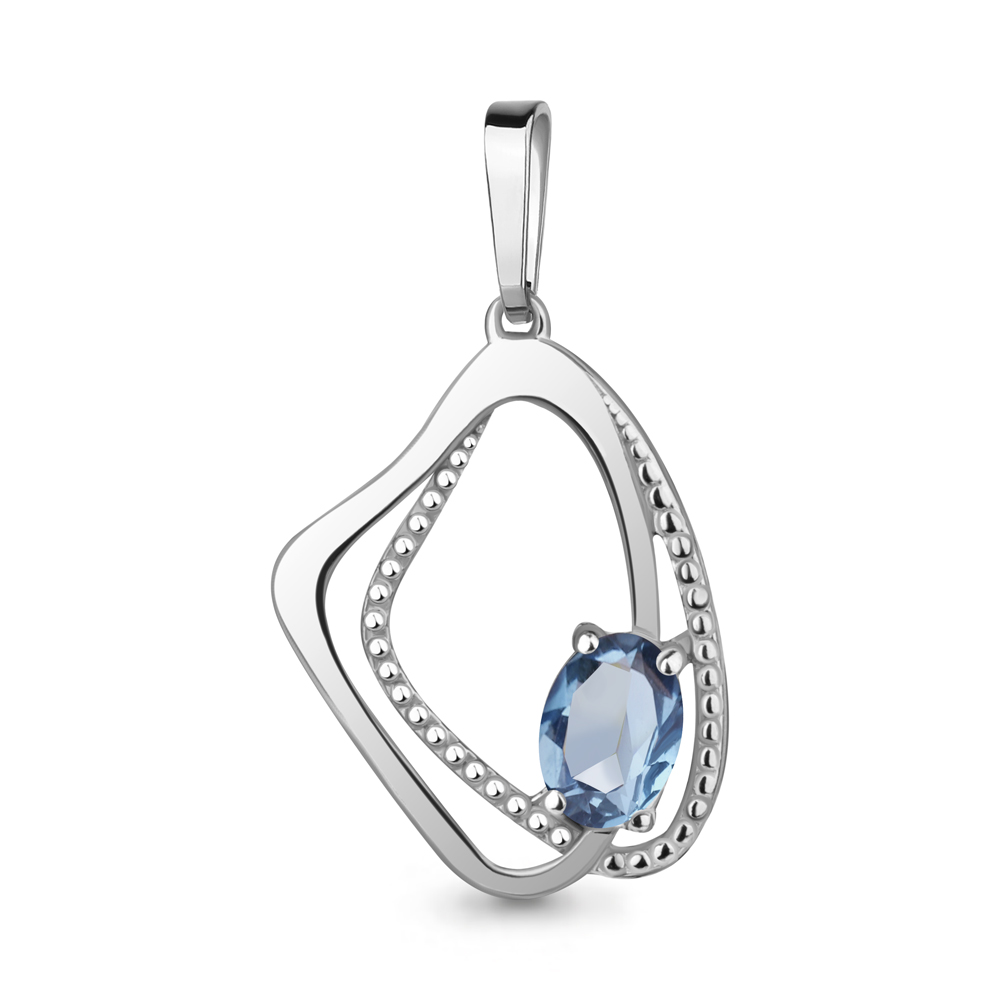 2540805 Подвеска из Серебра с топазом свисс блю