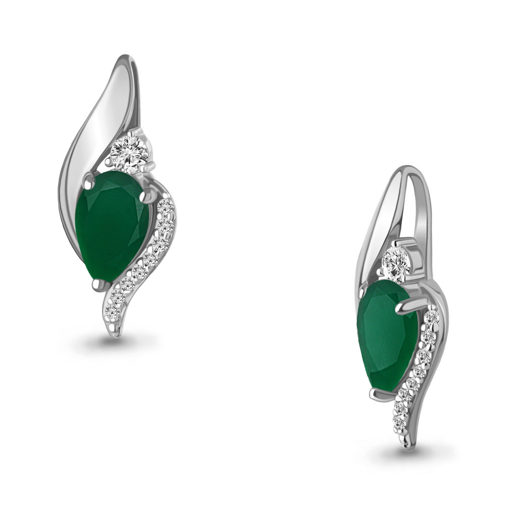 2541109А Подвеска из Серебра с агатом, фианитами