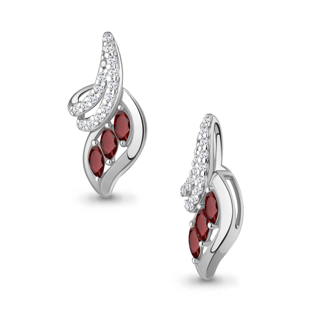 2541903А Подвеска из Серебра с гранатами, фианитами