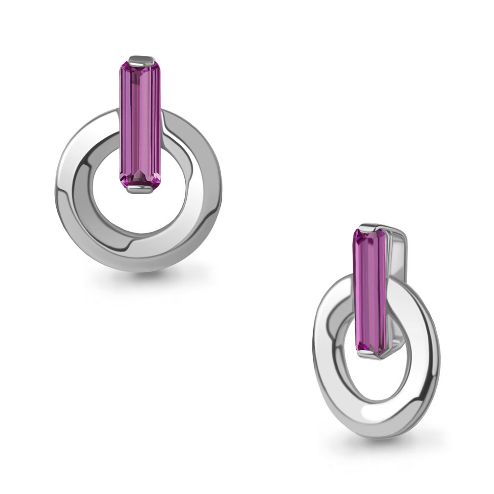 2542484 Подвеска из Серебра с наноаметистом иск.