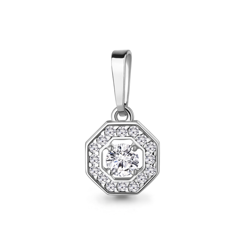 25434А Подвеска из Серебра с фианитами