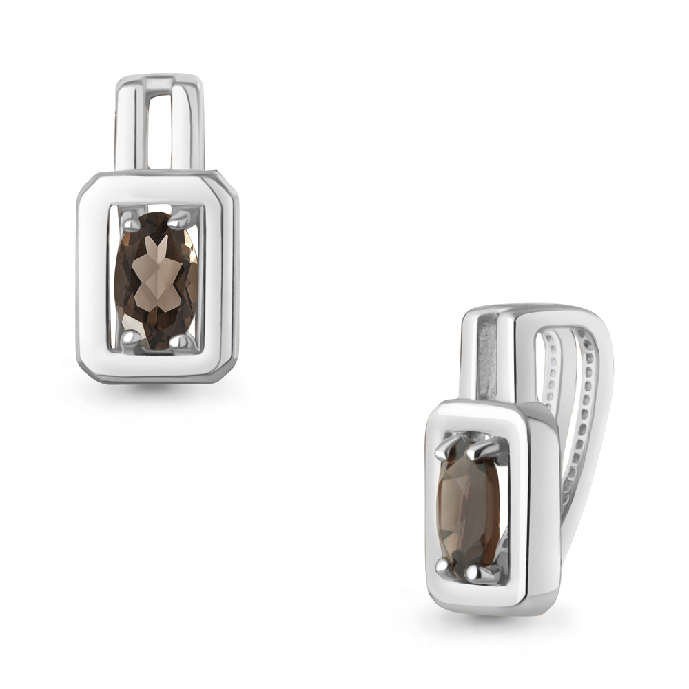 2543801 Подвеска из Серебра с кварцем дымчатым