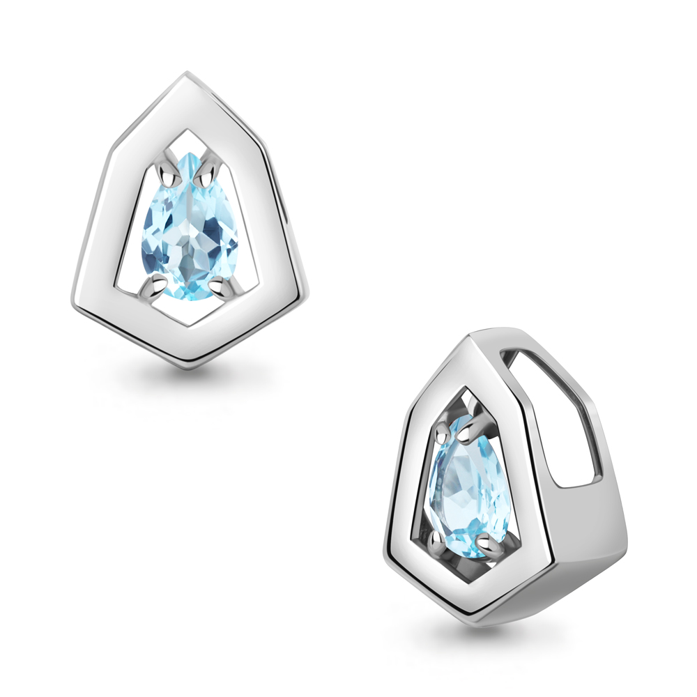 2544102 Подвеска из Серебра с топазом скай блю