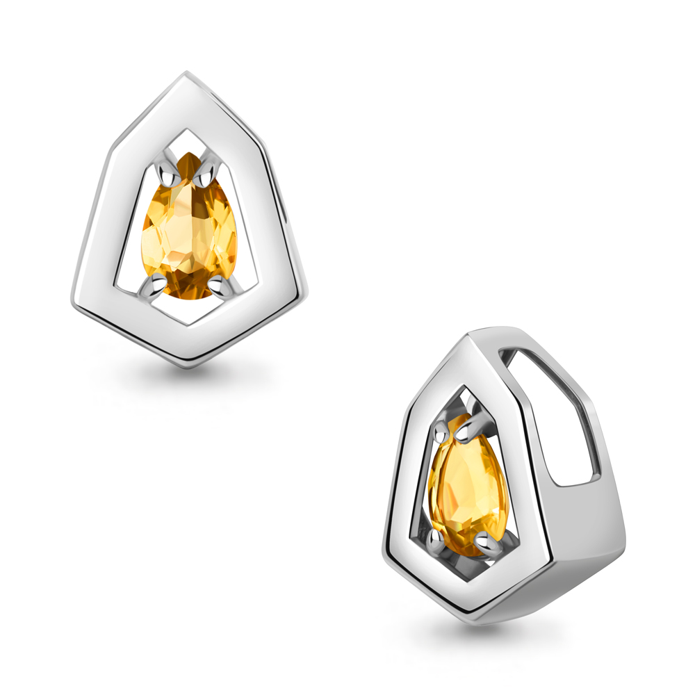 2544106 Подвеска из Серебра с цитрином