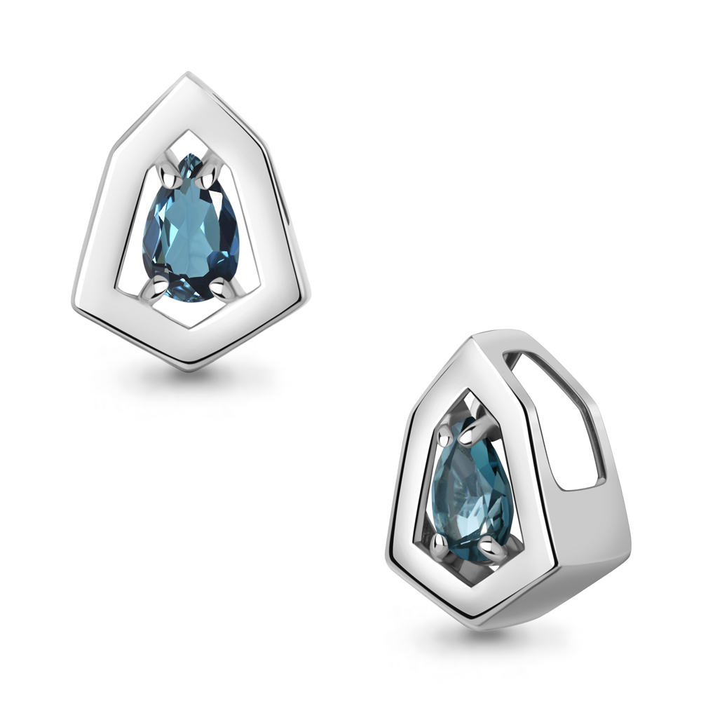 2544108 Подвеска из Серебра с топазом лондон блю