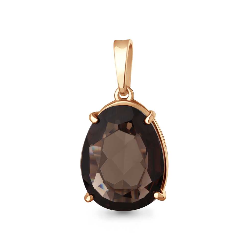 2545601 Подвеска из Золота с кварцем дымчатым