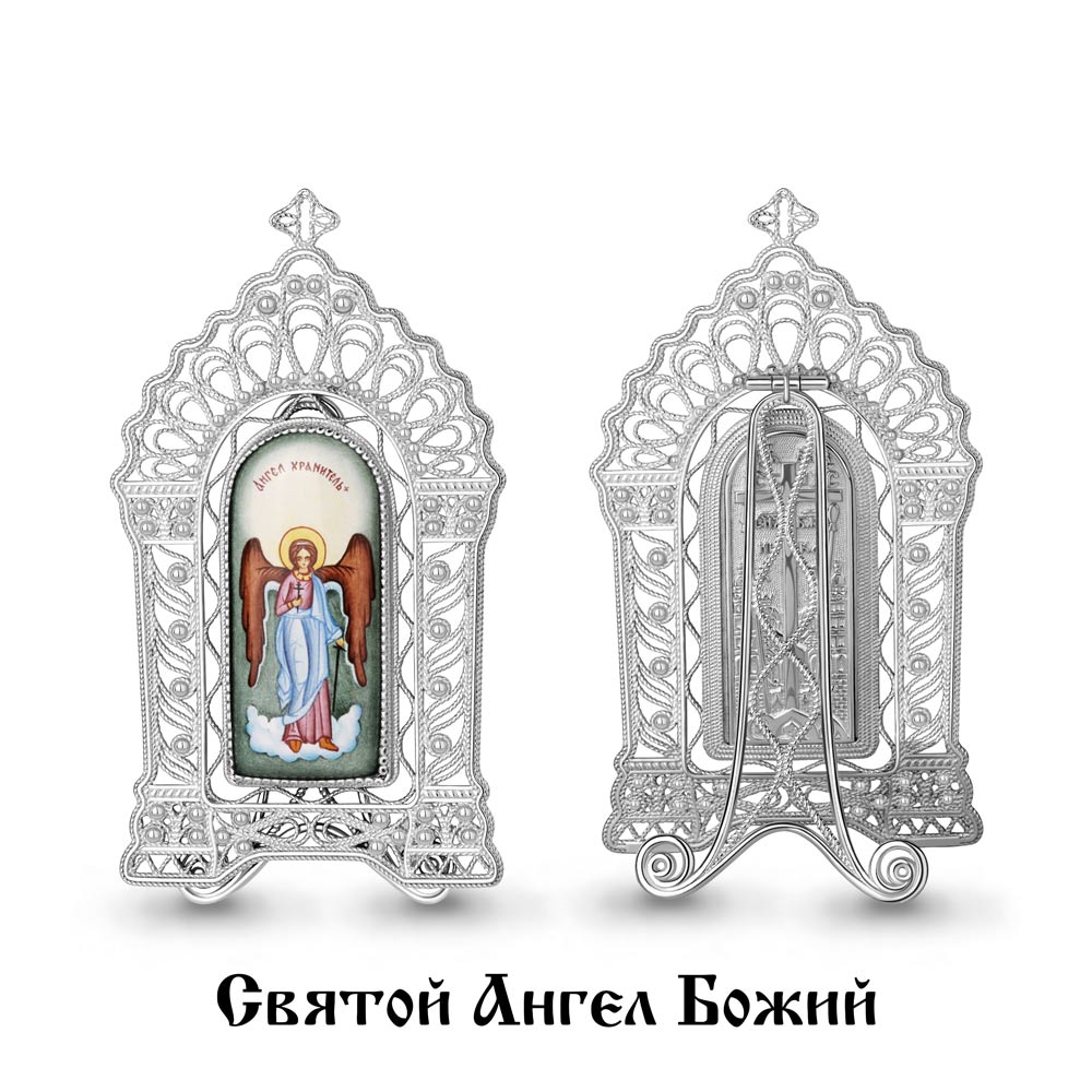 28025 Икона из Серебра с образом ангел божий
