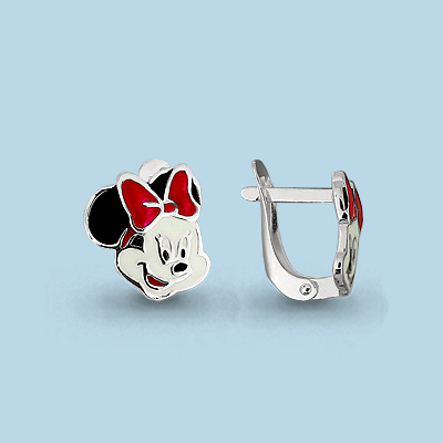 31651 Серьги из Серебра с эмалью из коллекции "Happy"