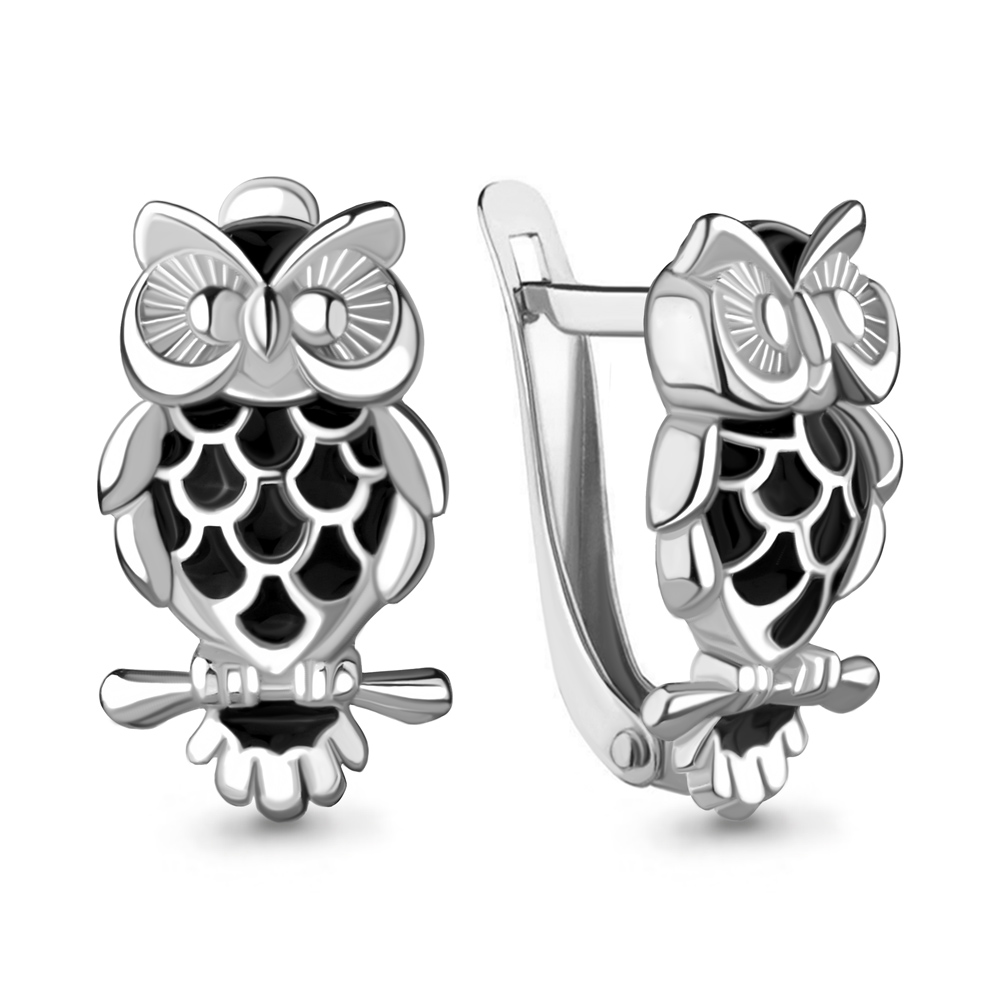 31821 Серьги из Серебра с эмалью