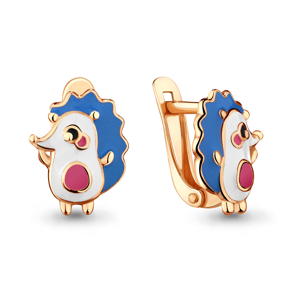 33393 Серьги из Золота с эмалью из коллекции "Happy"