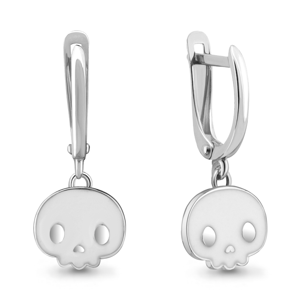 33848 Серьги из Серебра с эмалью из коллекции "Happy"