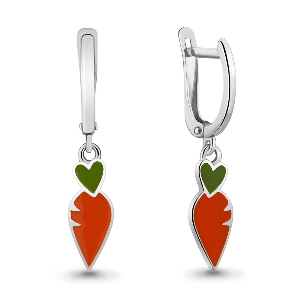 33851 Серьги из Серебра с эмалью из коллекции "Happy"