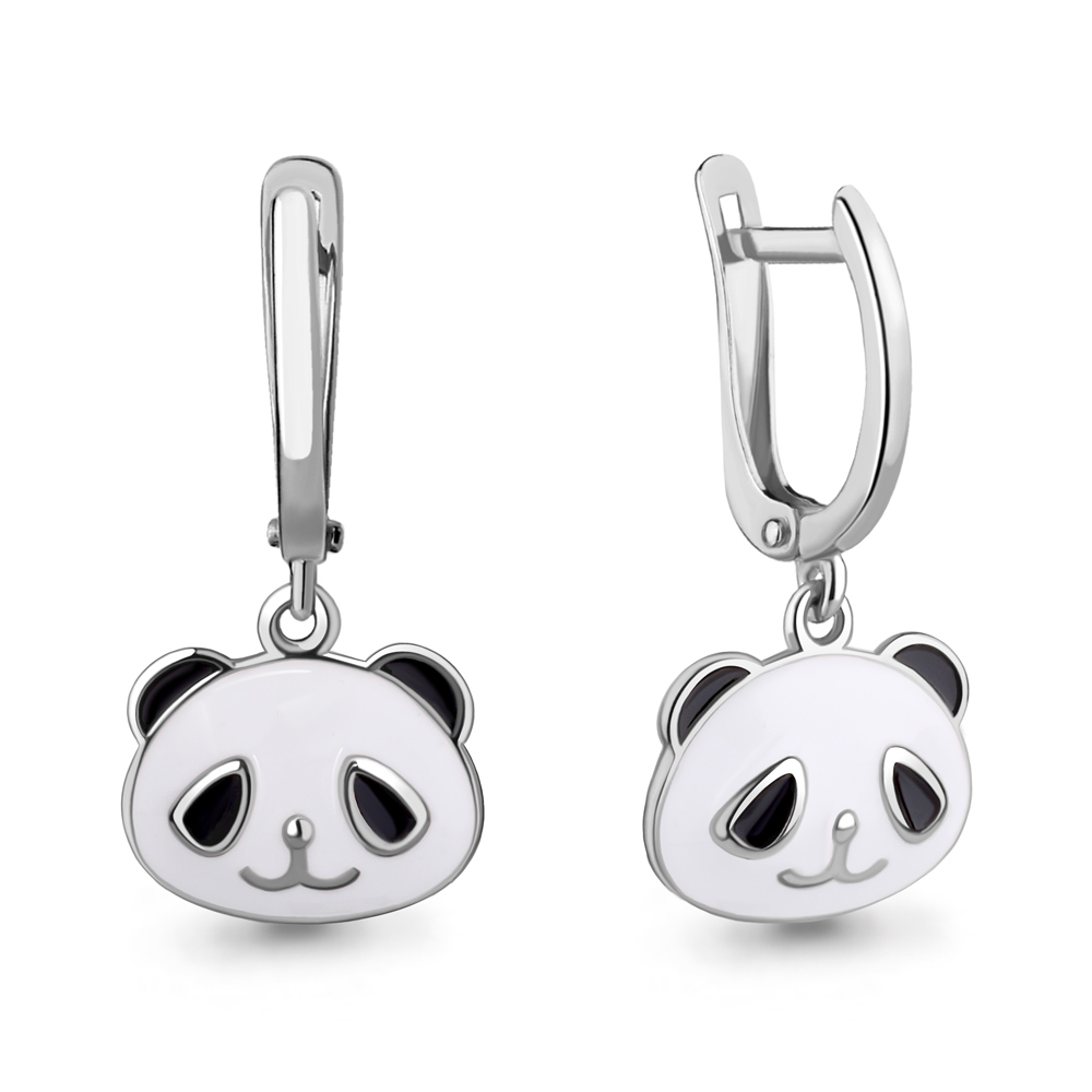 34249 Серьги из Серебра с эмалью из коллекции "Happy"