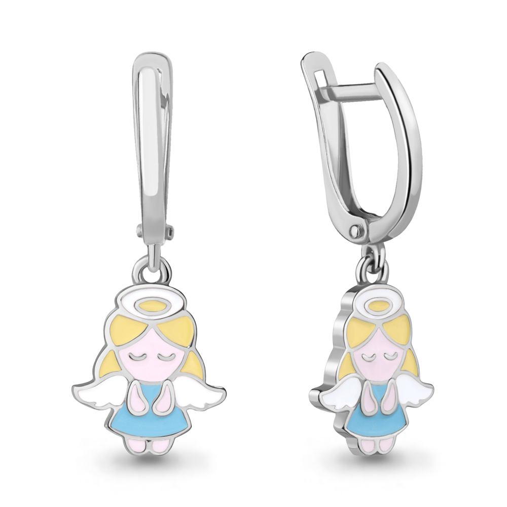 34261 Серьги из Серебра с эмалью из коллекции "Happy"