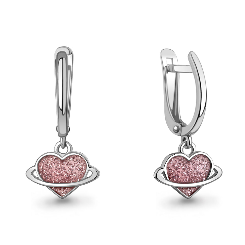 34275 Серьги из Серебра с эмалью из коллекции "Happy"