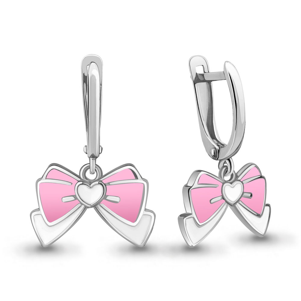 34484 Серьги из Серебра с эмалью из коллекции "Happy"