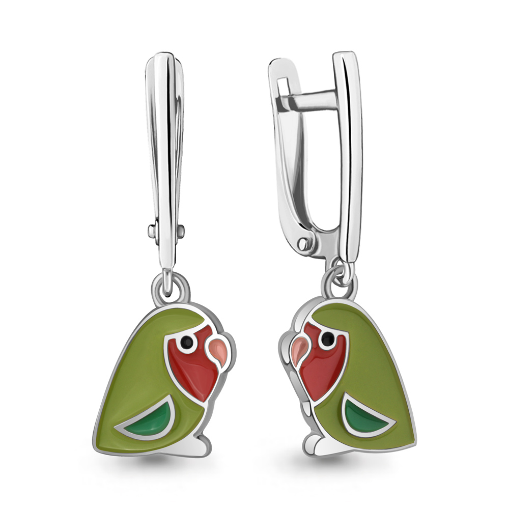 34492 Серьги из Серебра с эмалью