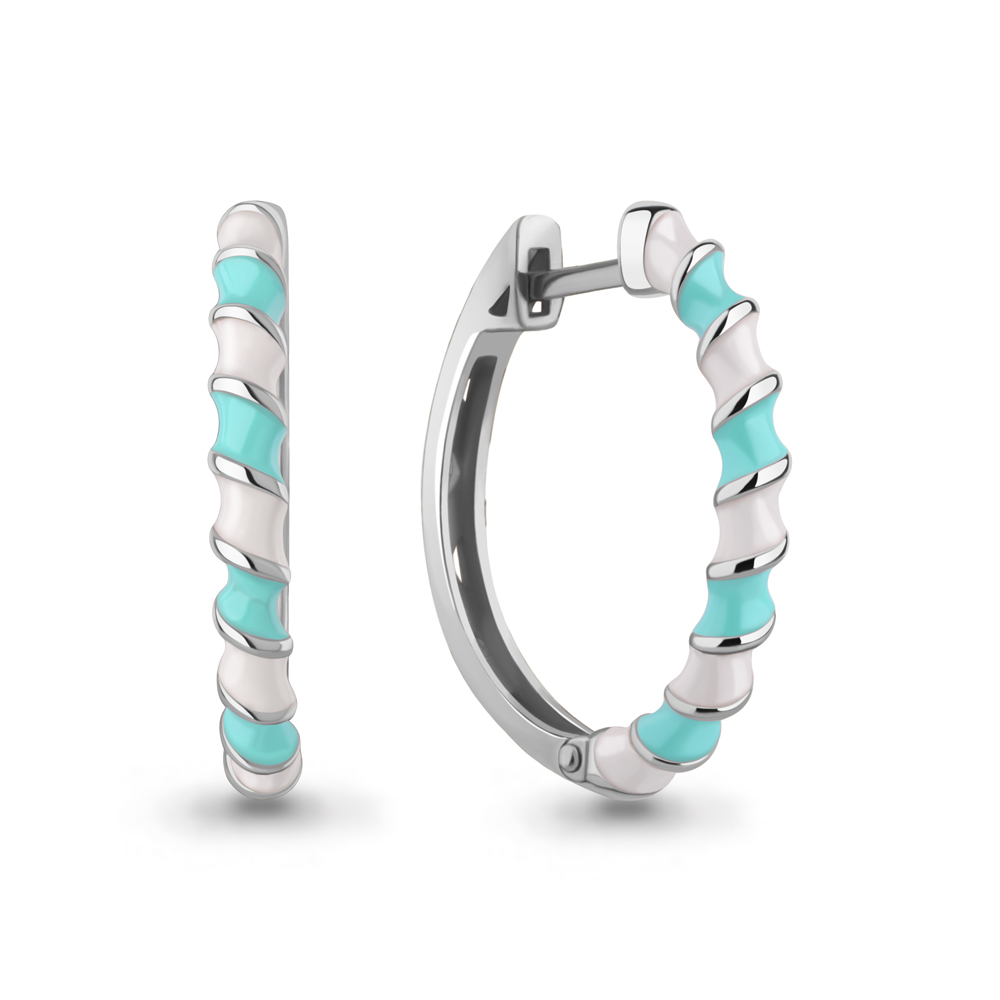 34524 Серьги из Серебра с эмалью