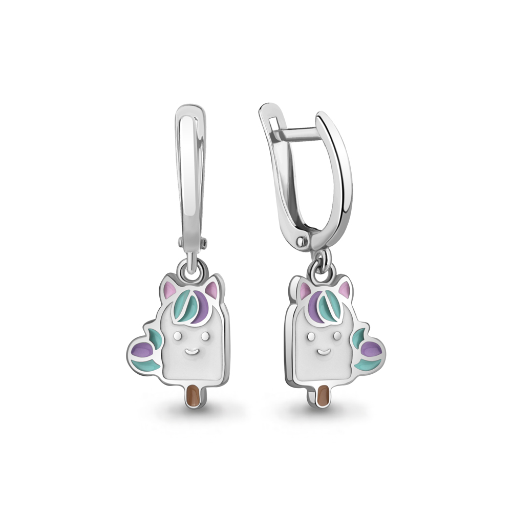 34669 Серьги из Серебра с эмалью