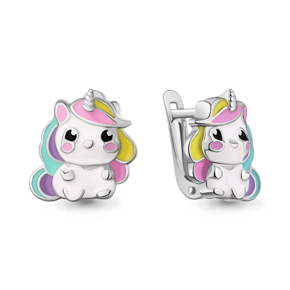 34753 Серьги из Серебра с эмалью