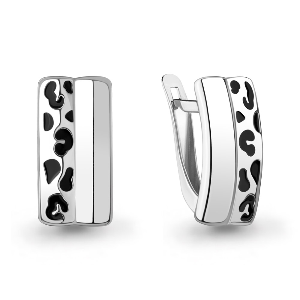 34837 Серьги из Серебра с эмалью