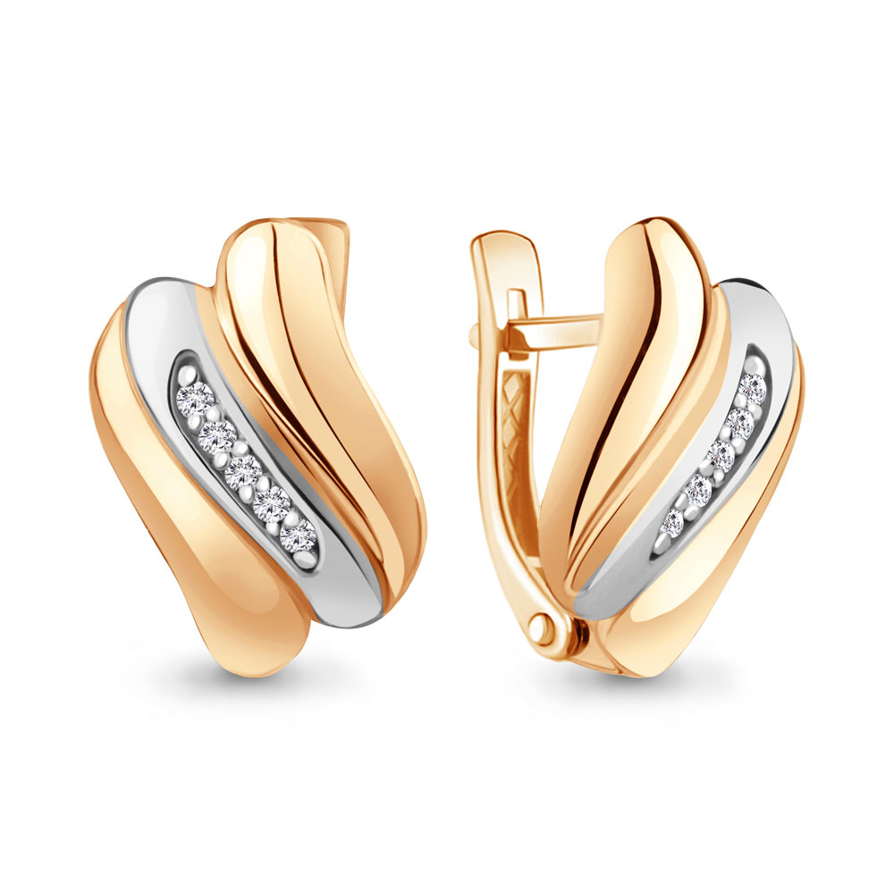 400012 Серьги из Золота с фианитами