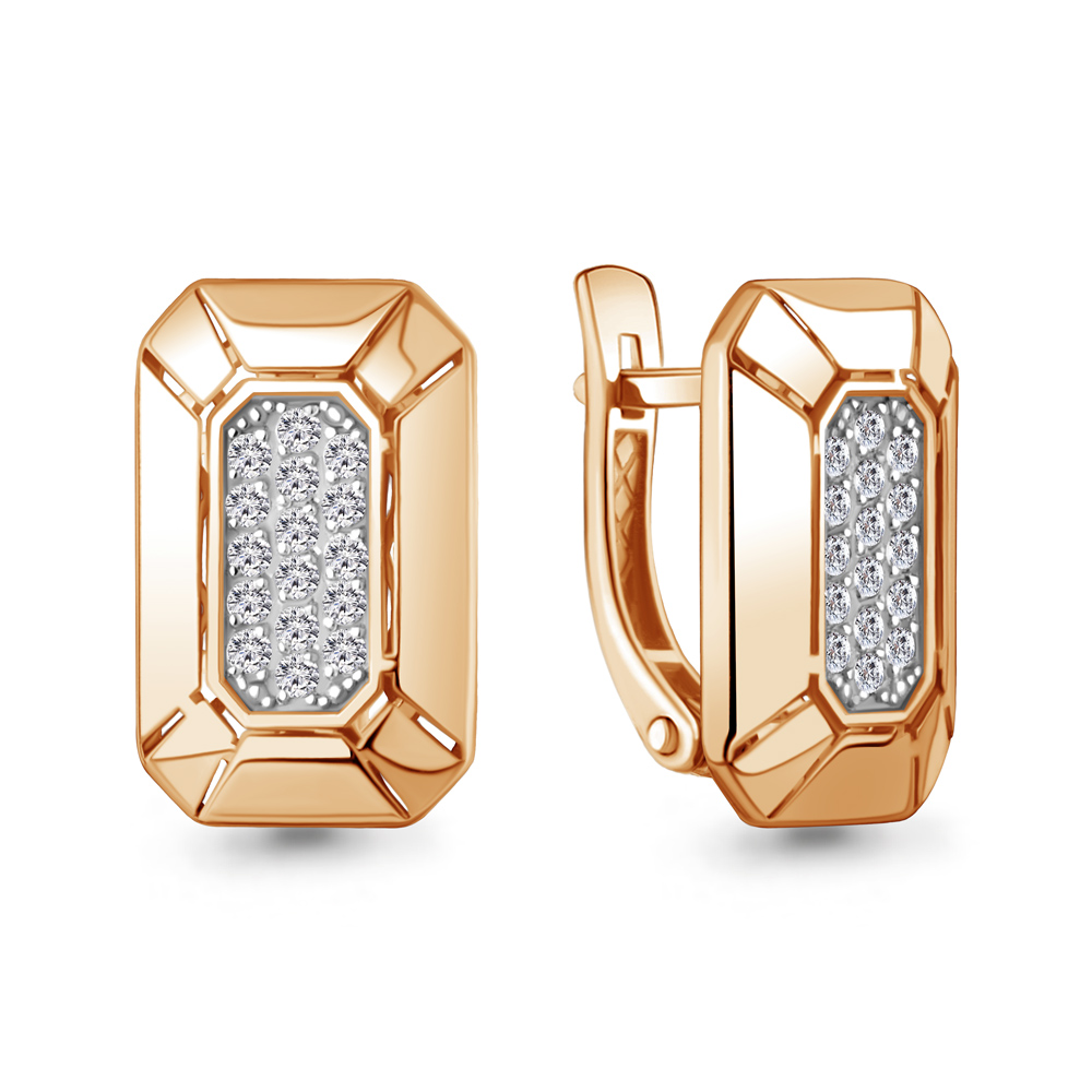 400032 Серьги из Золота с фианитами