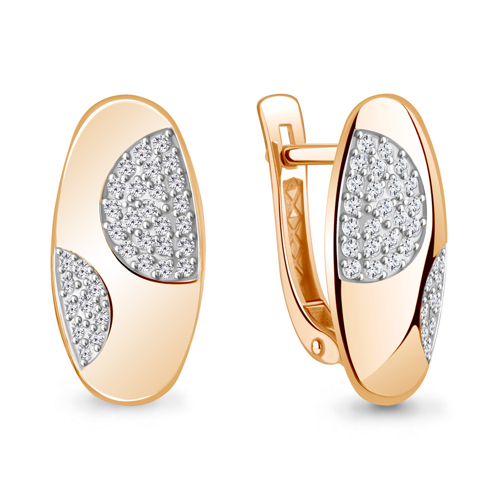 400050 Серьги из Золота с фианитами