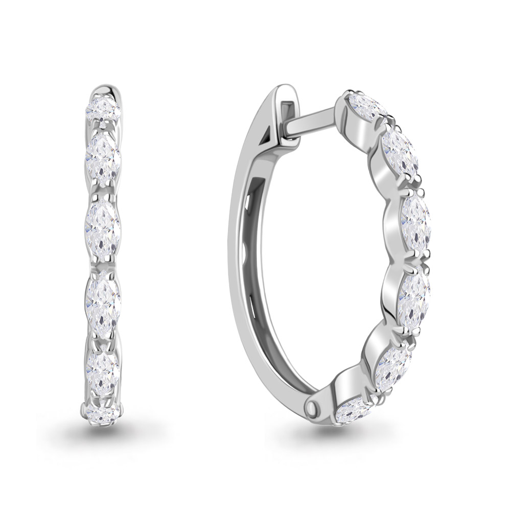 400055 Серьги из Серебра с фианитами