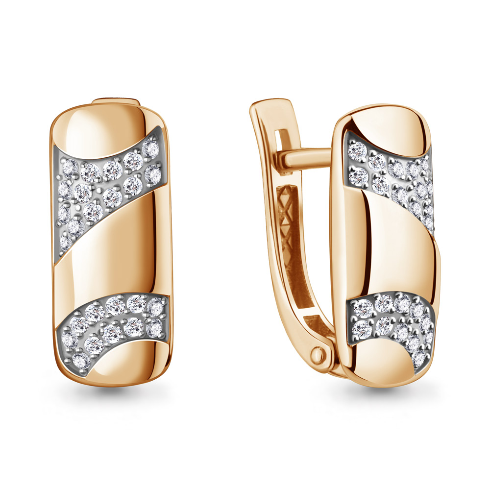 400069 Серьги из Золота с фианитами