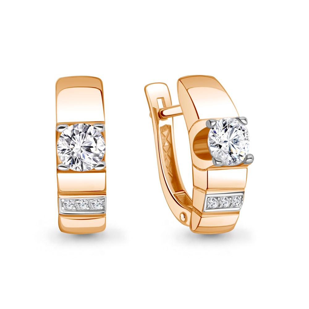 400090 Серьги из Золота с фианитами