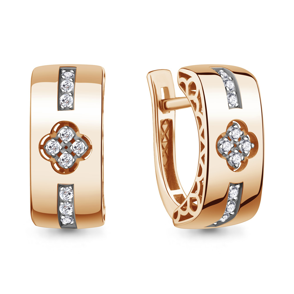 400208 Серьги из Золота с фианитами