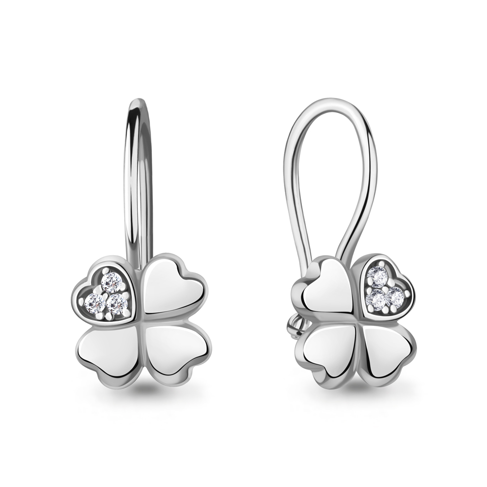 400238А Серьги из Серебра с фианитами