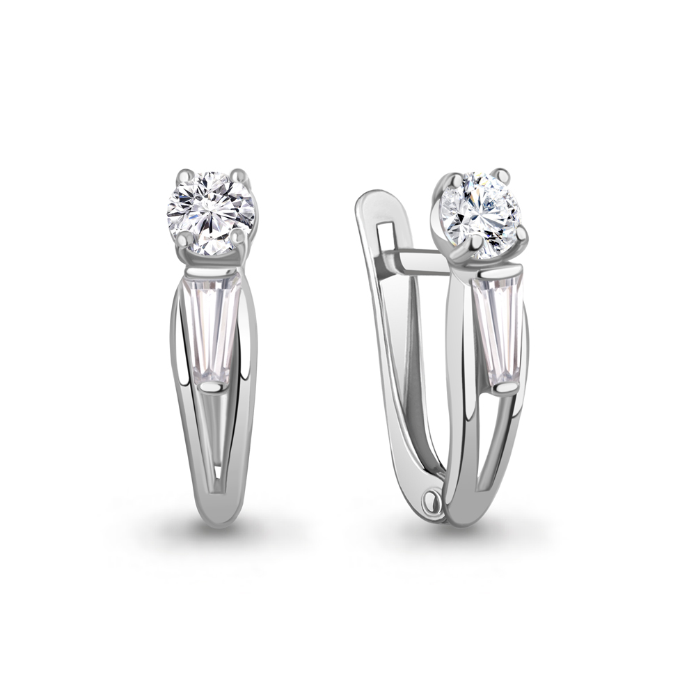 400263 Серьги из Серебра с фианитами