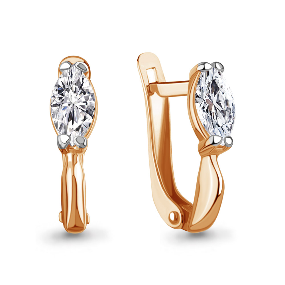 400370 Серьги из Золота с фианитами