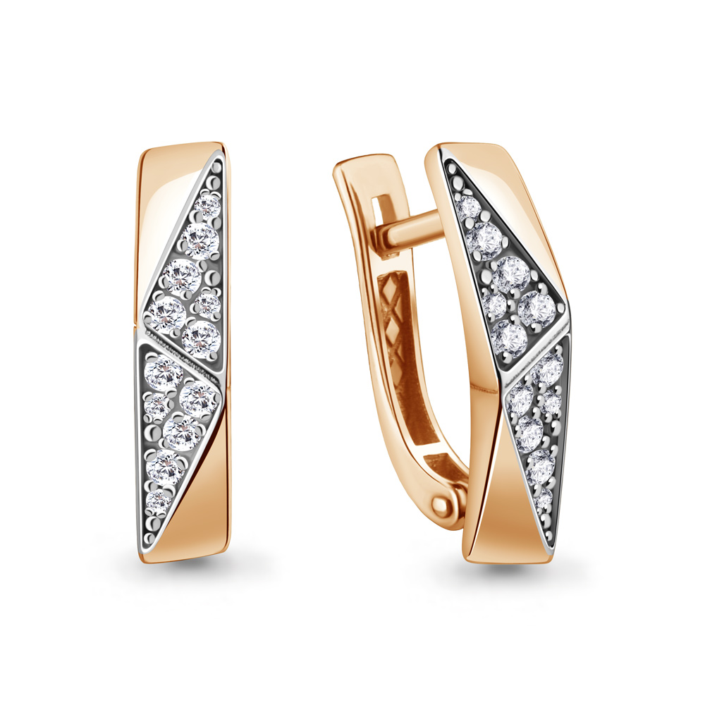 400380 Серьги из Золота с фианитами