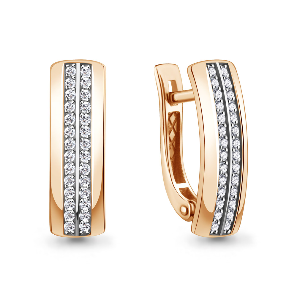 400389 Серьги из Золота с фианитами