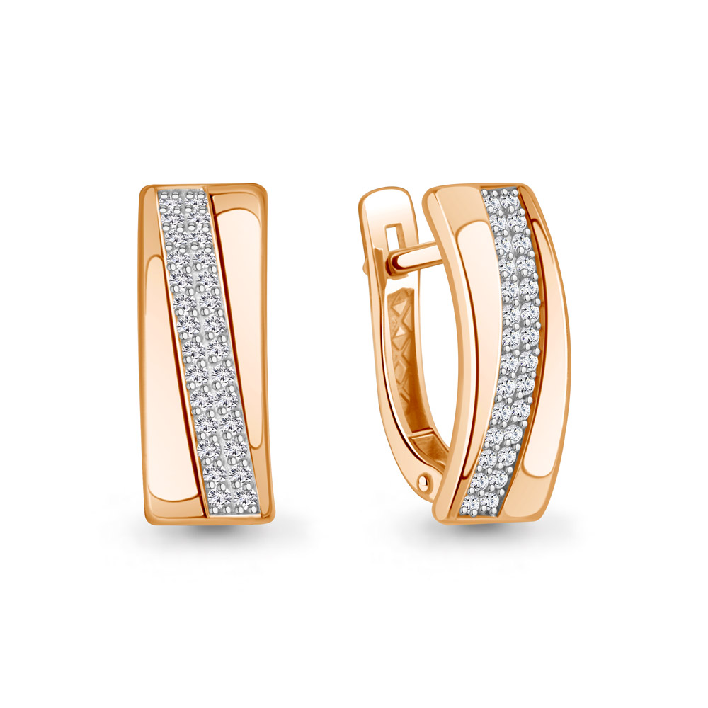 400392 Серьги из Золота с фианитами