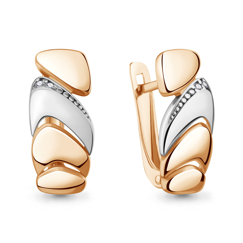 400404А Серьги из Золота с фианитами