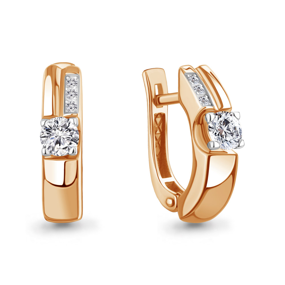 400409 Серьги из Золота с фианитами