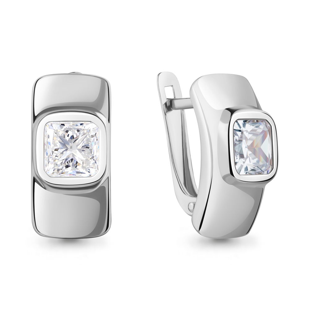 400416 Серьги из Серебра с фианитами