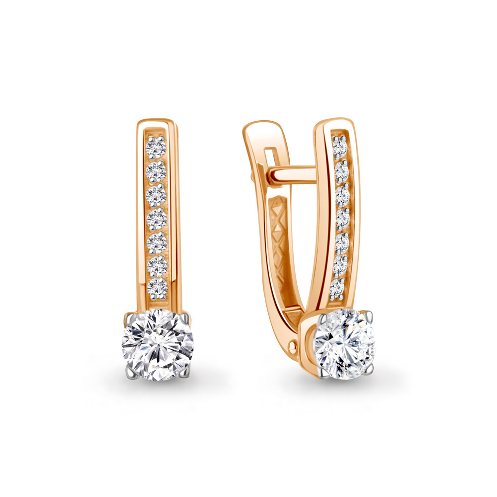 400441 Серьги из Золота с фианитами