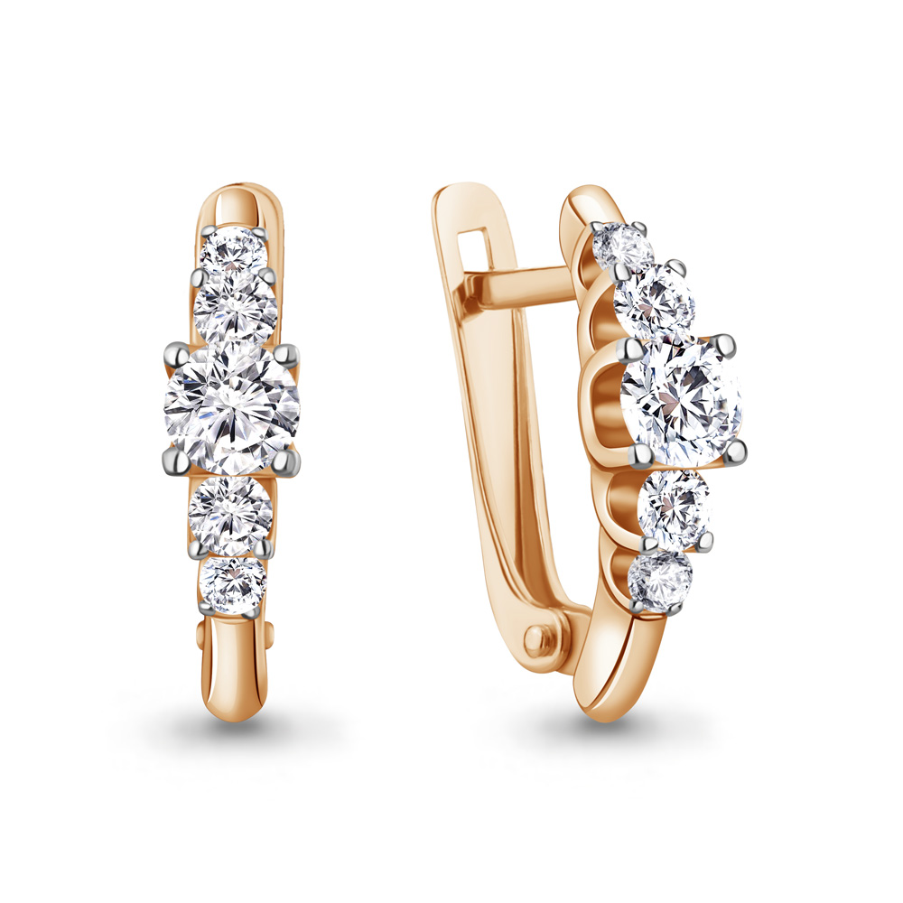 400452 Серьги из Золота с фианитами