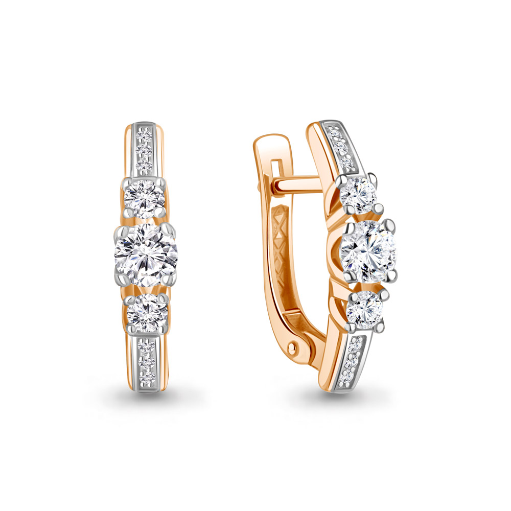 400461 Серьги из Золота с фианитами