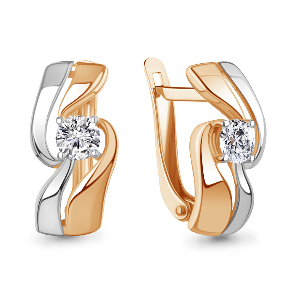 400462 Серьги из Золота с фианитами