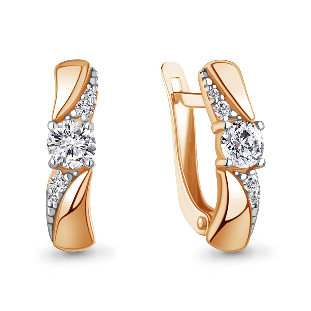 400473 Серьги из Золота с фианитами