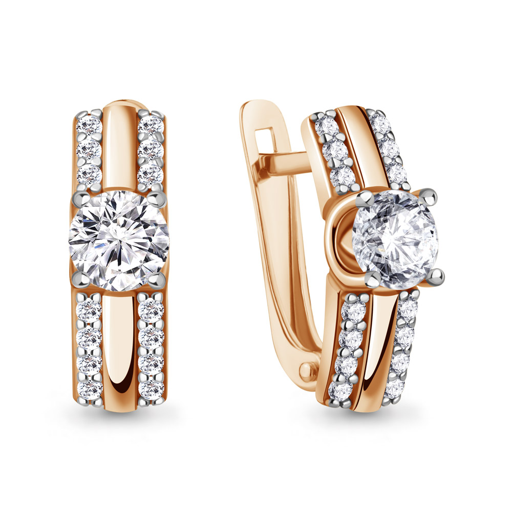 400474А Серьги из Золота с фианитами