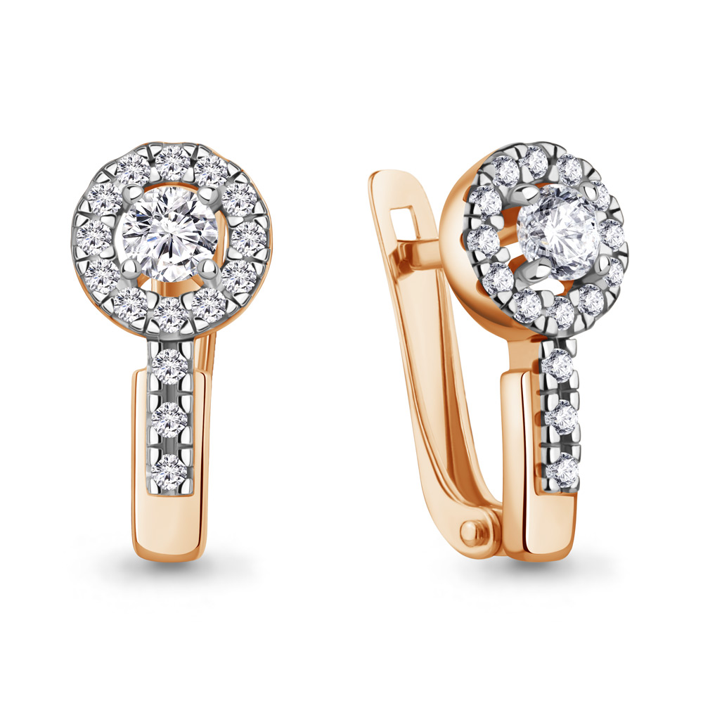 400503А Серьги из Золота с фианитами